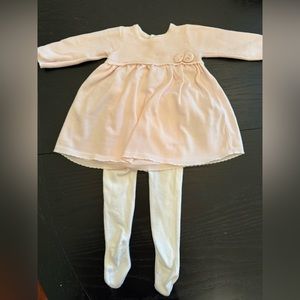 Edgehill collection long sleeve pink sweater and knit bottoms set